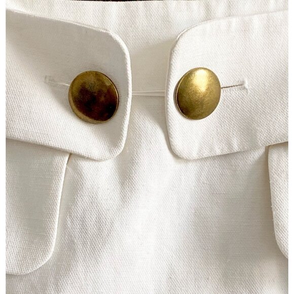 Chloe SS06 Linen Cotton Skirt Naturel FR40 Made in France - Picture 8 of 12